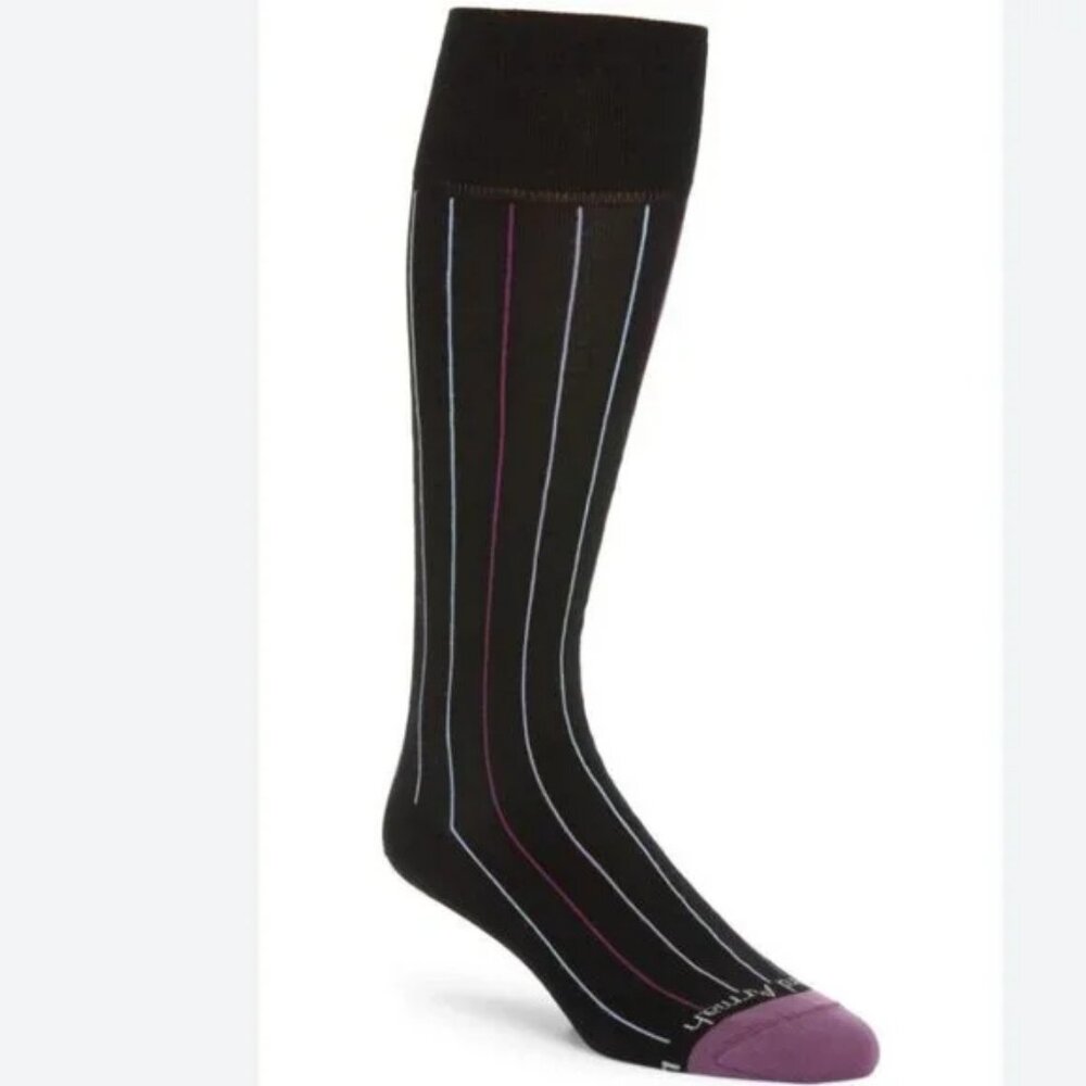 Edward Armah Pinstripe Compression Dress Socks